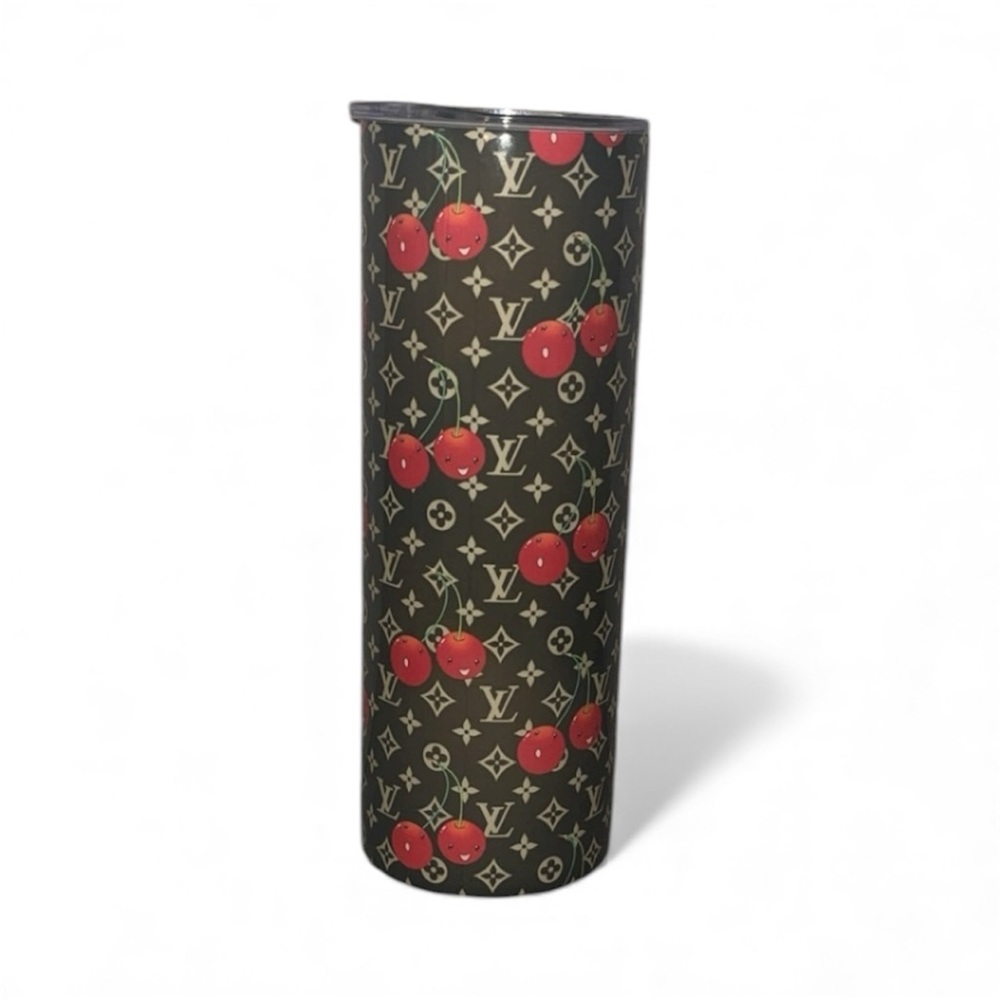 LV Custom Monogram Cherry Tumbler